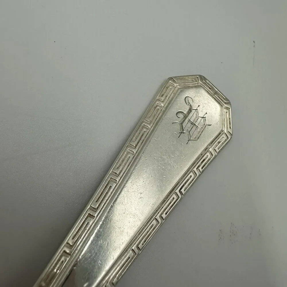 *6 Serving Spoons 1835 R Wallace/Wallace Silver ATHENA Silverplate 1916 Engraved
